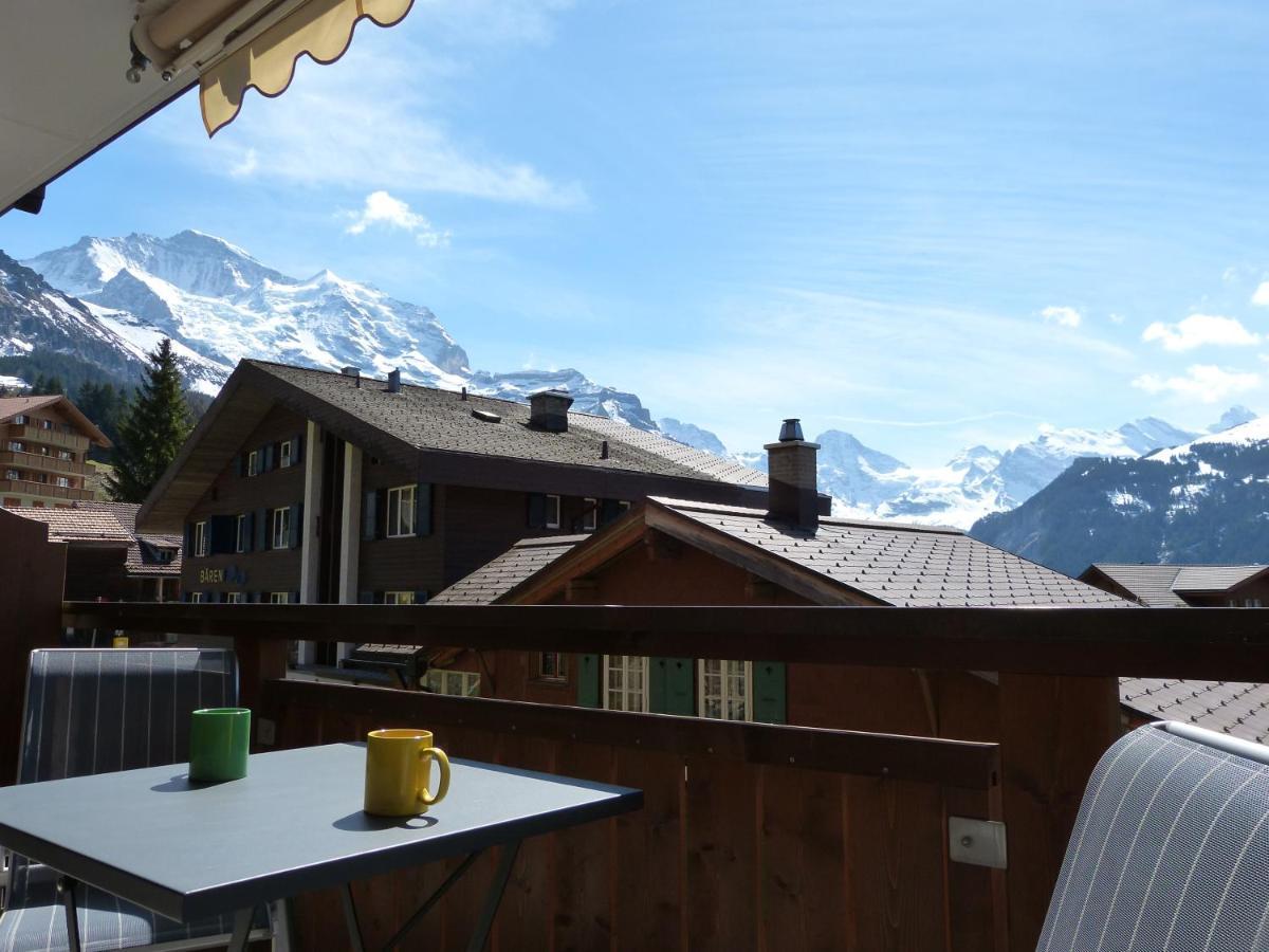 Chalet Bella Vista 3 Apartment Wengen Bagian luar foto