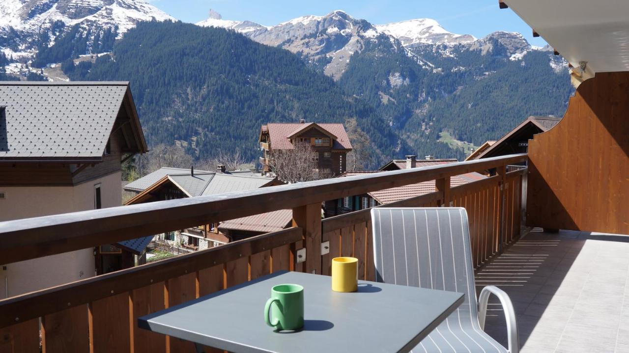 Chalet Bella Vista 3 Apartment Wengen Bagian luar foto